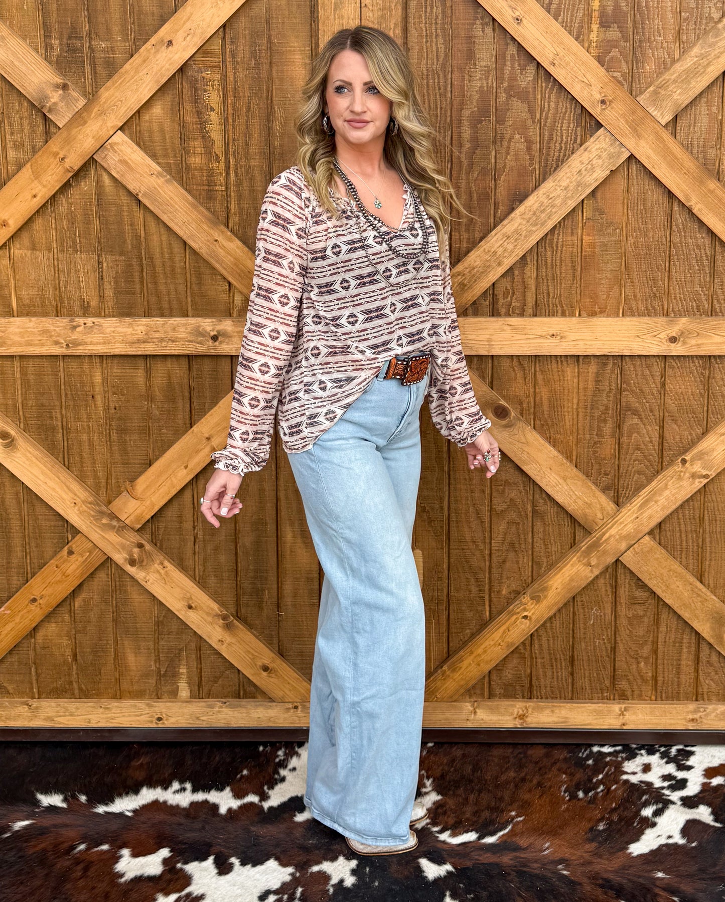 Sangria Sheer Blouse