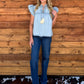 Denim Tassel Blouse