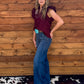 Bella Embroidered Blouse *Burgundy