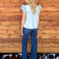 Denim Tassel Blouse