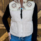 Western Aztec Puffer Vest *Taupe