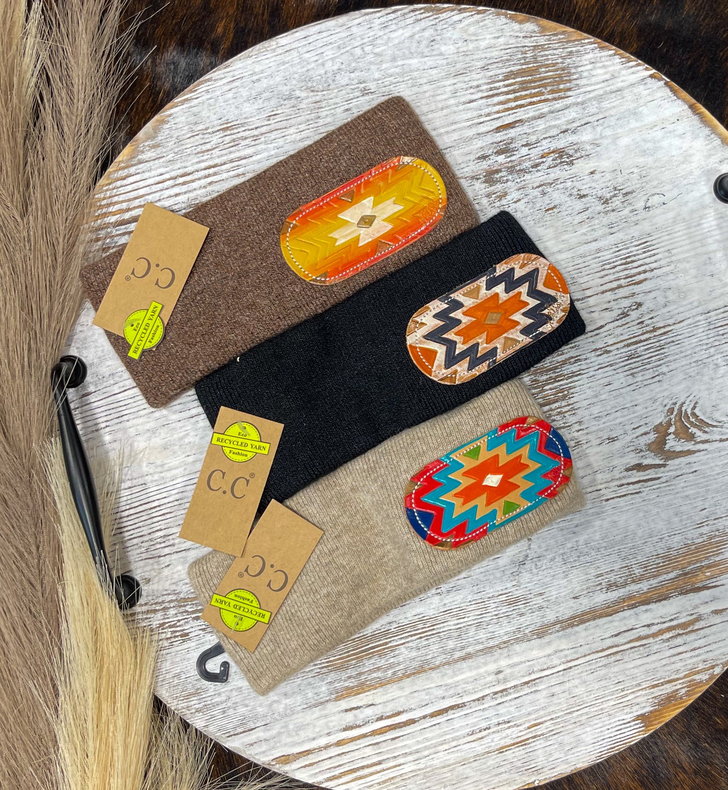 Leather Patch Headwrap