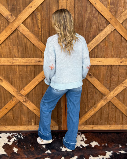 Rodeo Boots Sweater *Sky