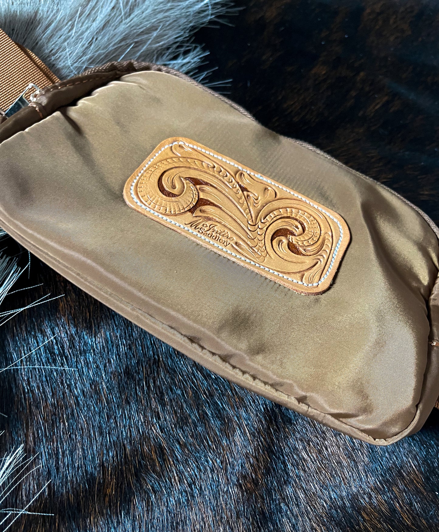 Tooled Leather Bum Bag