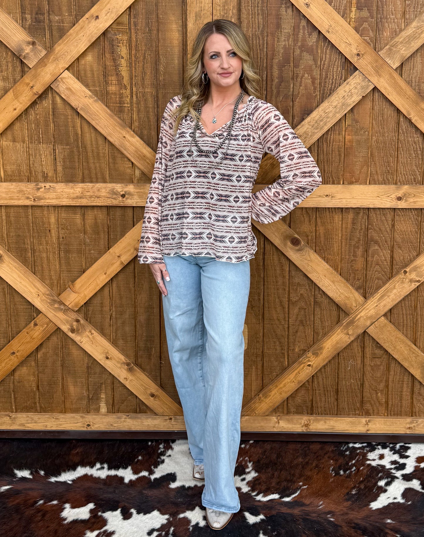 Sangria Sheer Blouse