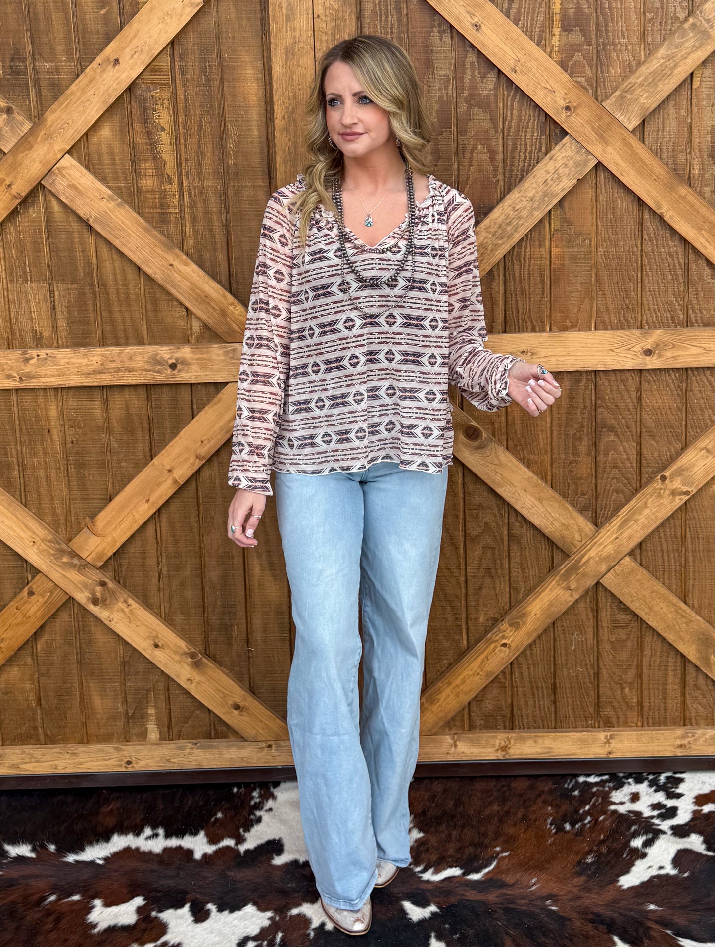 Sangria Sheer Blouse