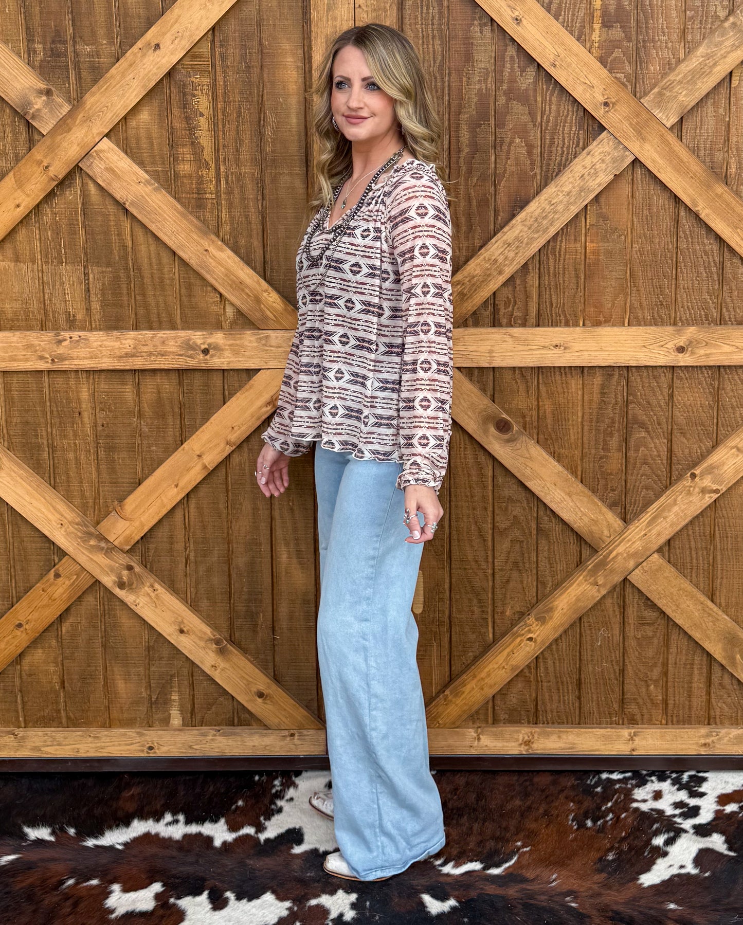 Sangria Sheer Blouse