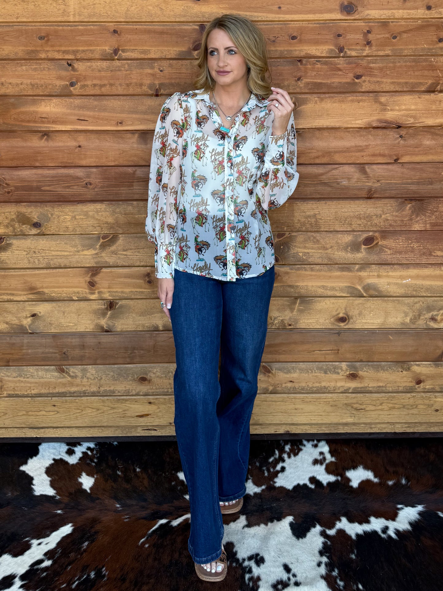 Howdy Sheer Blouse