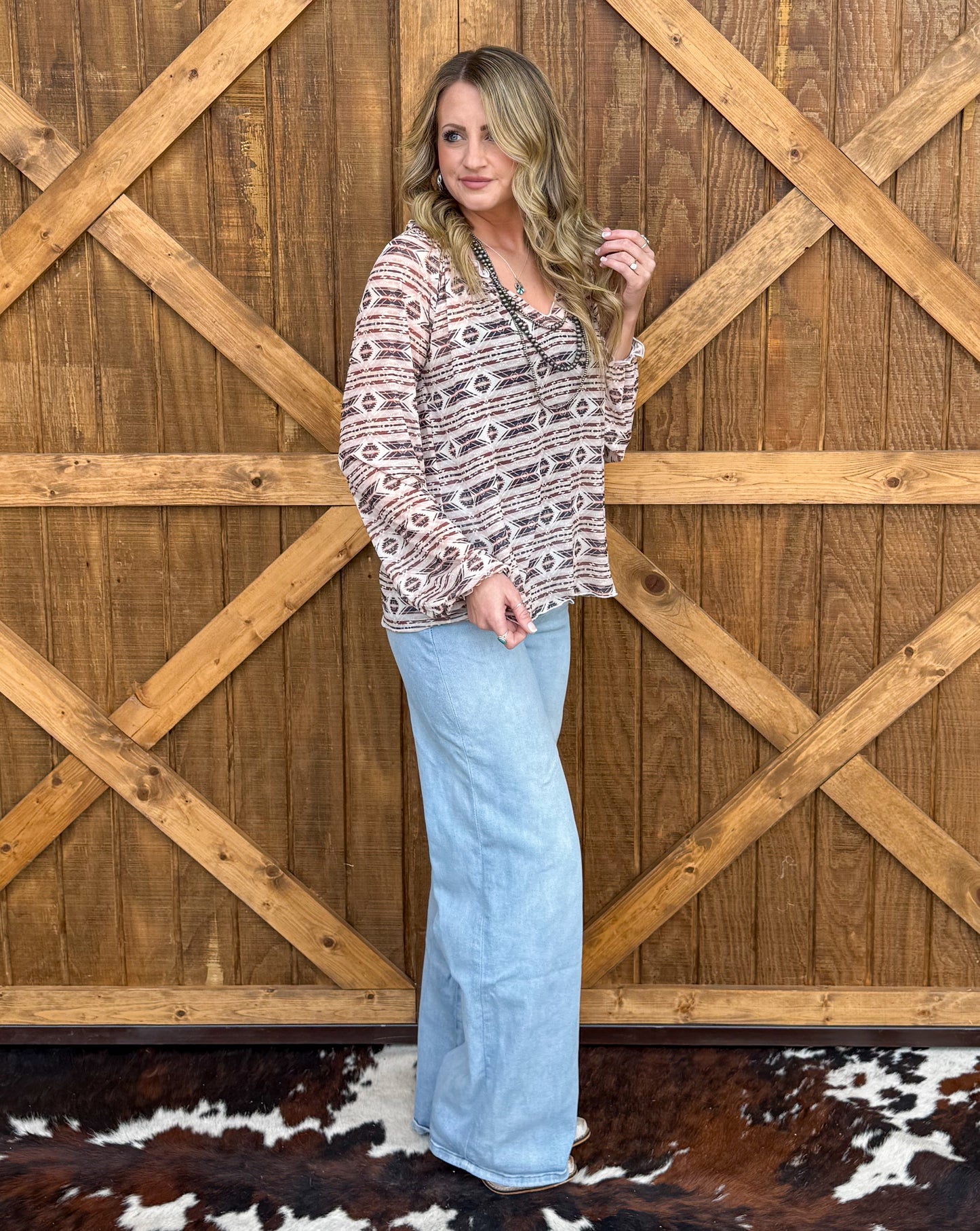 Sangria Sheer Blouse