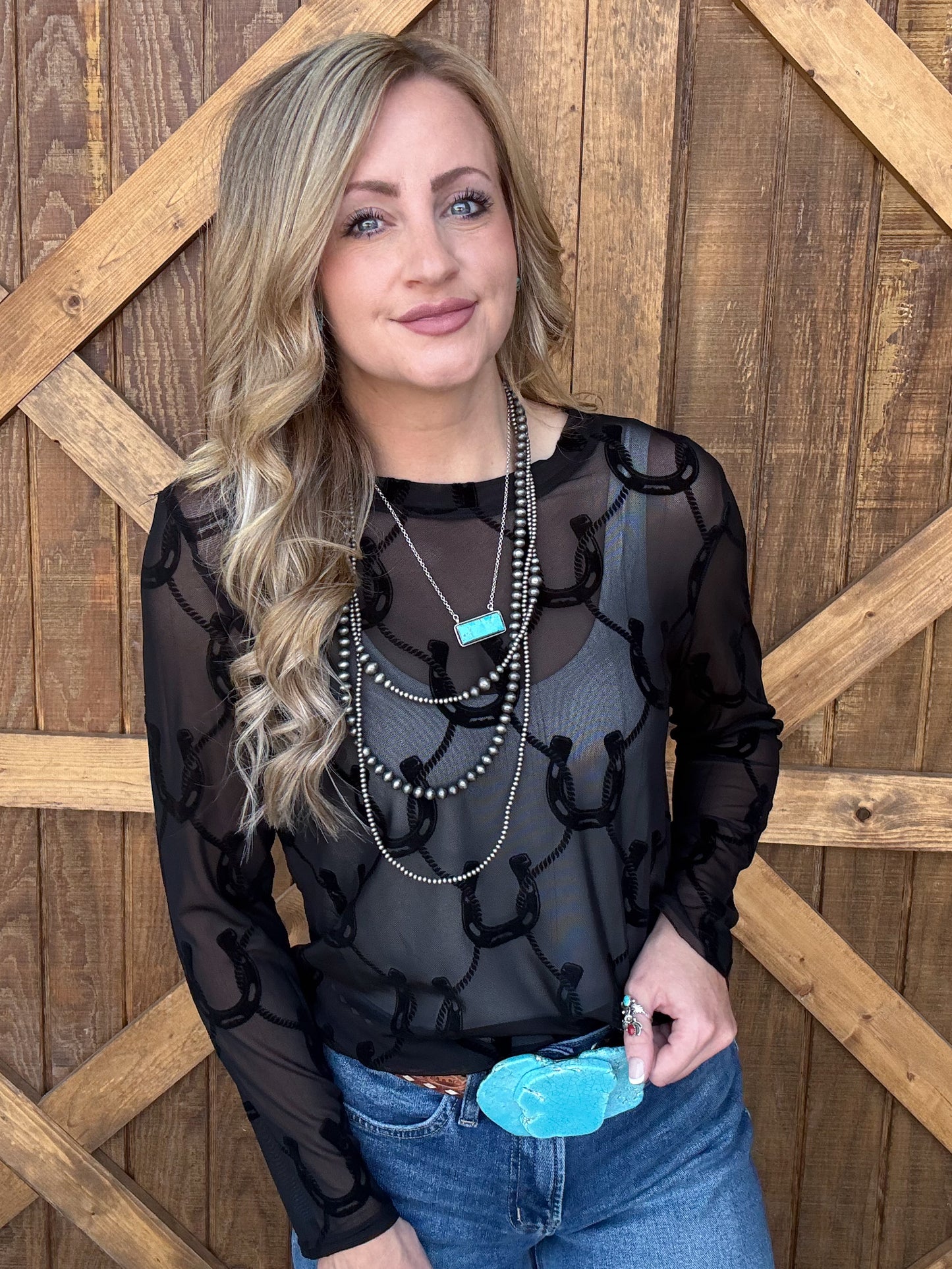 The Horseshoe Mesh Top
