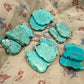 Turquoise Slab Small Belt Buckle