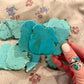 Turquoise Slab Small Belt Buckle