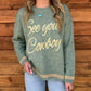See You Cowboy Sweater *Basil