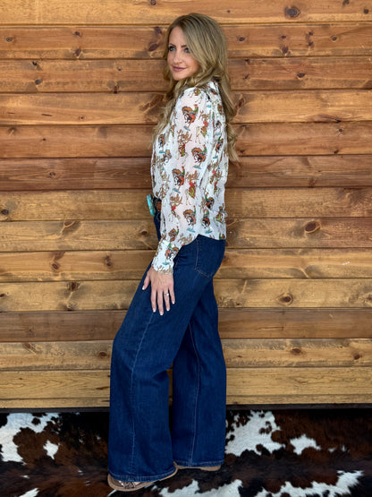 Howdy Sheer Blouse