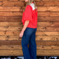 Western Embroidered Blouse *Orange