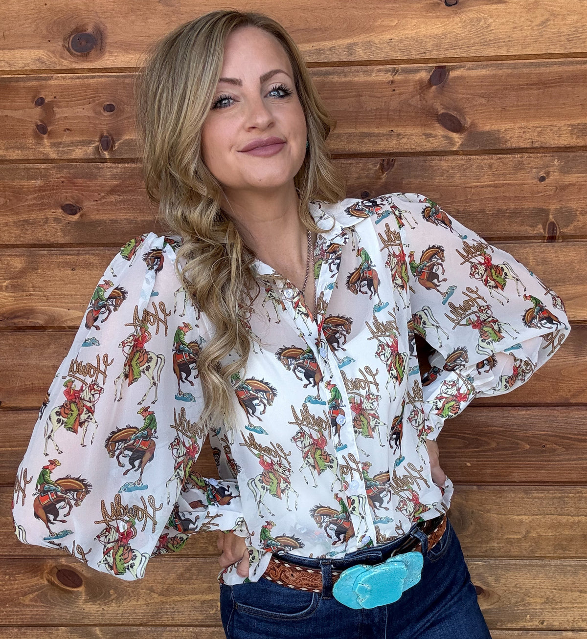 Howdy Sheer Blouse
