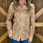 Cowboy Feather Pearl Snap