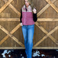 Western Aztec Puffer Vest *Mauve