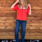 Western Embroidered Blouse *Orange