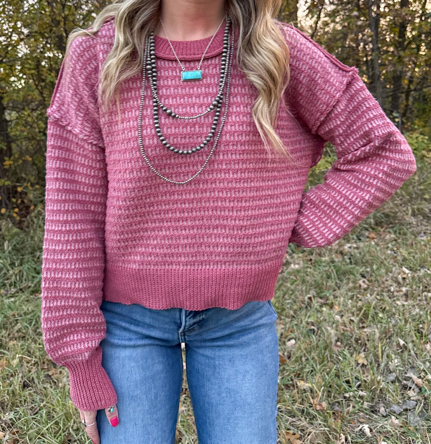 The Tess Sweater *Mauve