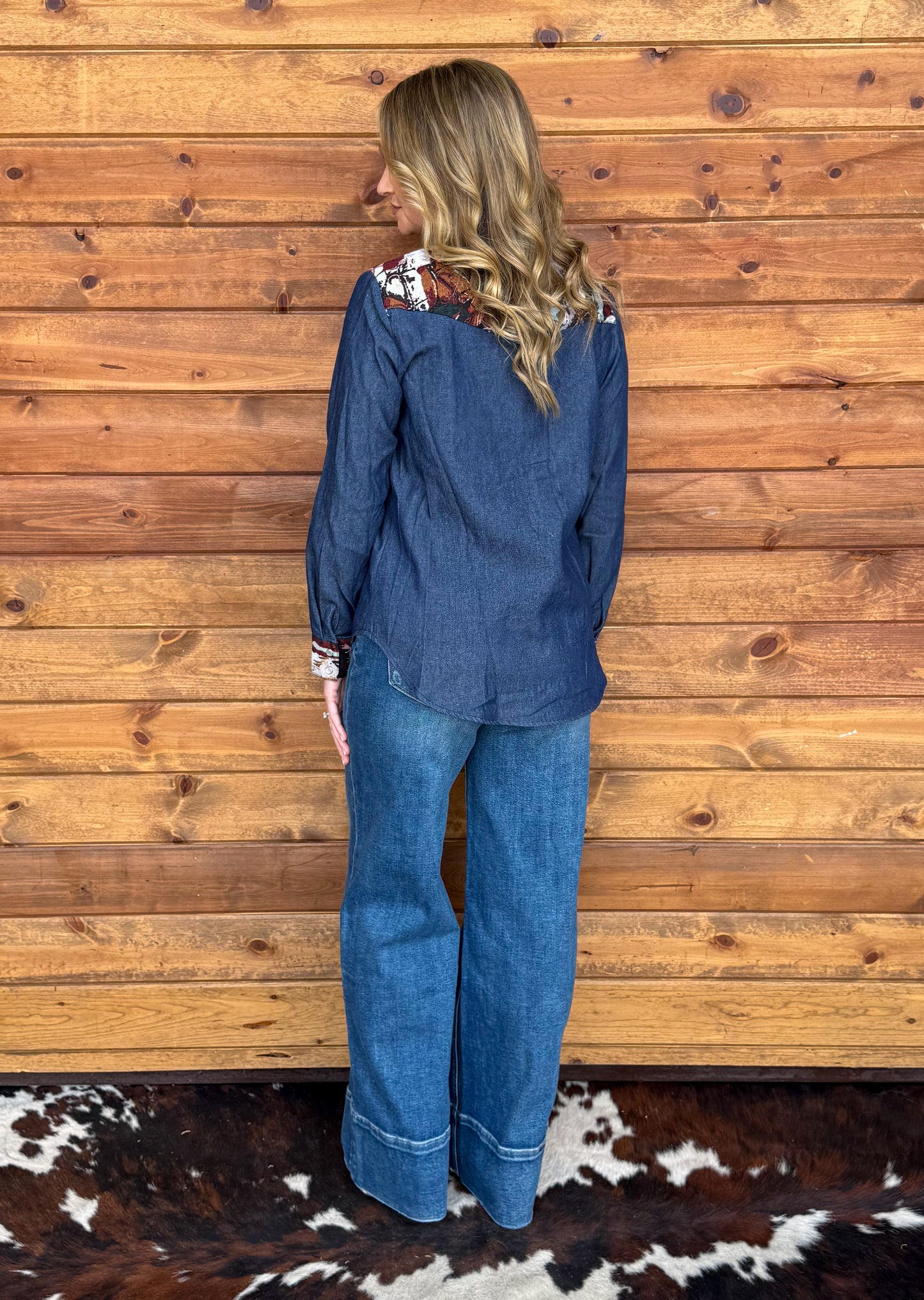 Wild Horses Pearl Snap Top