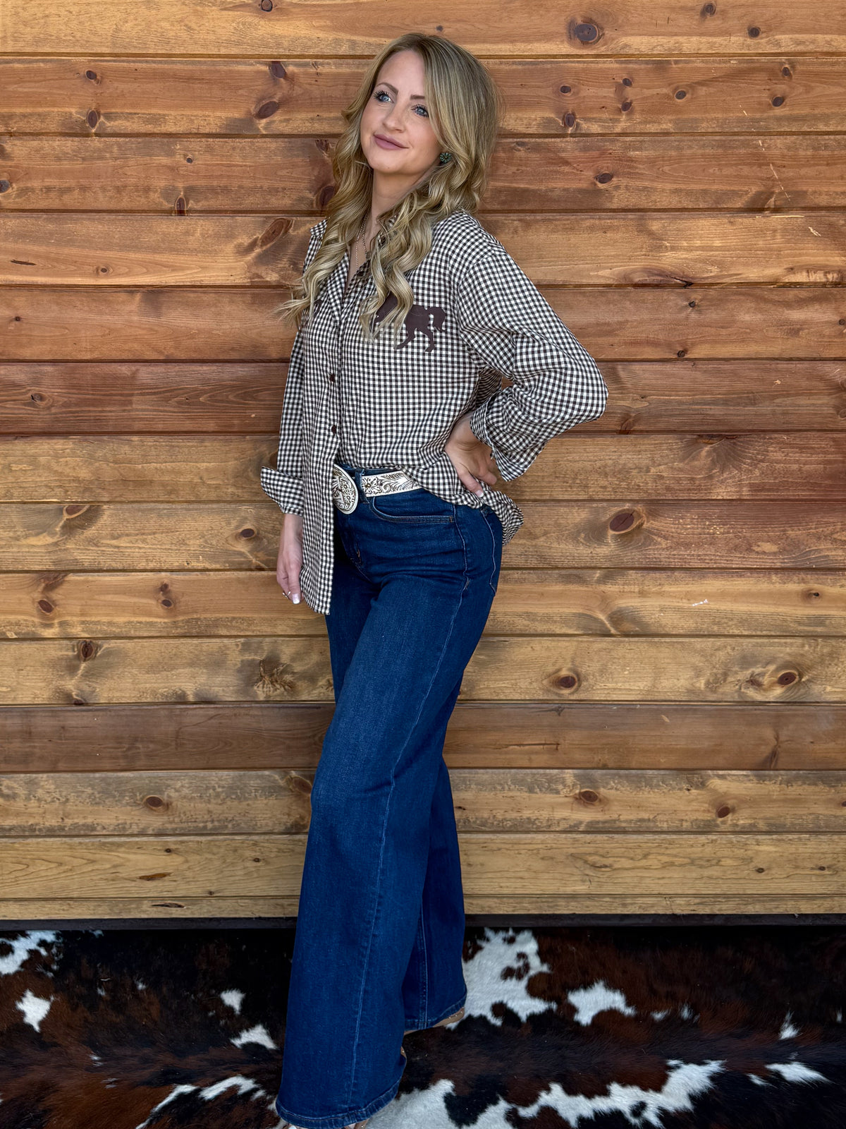 Western Horse Button-Up