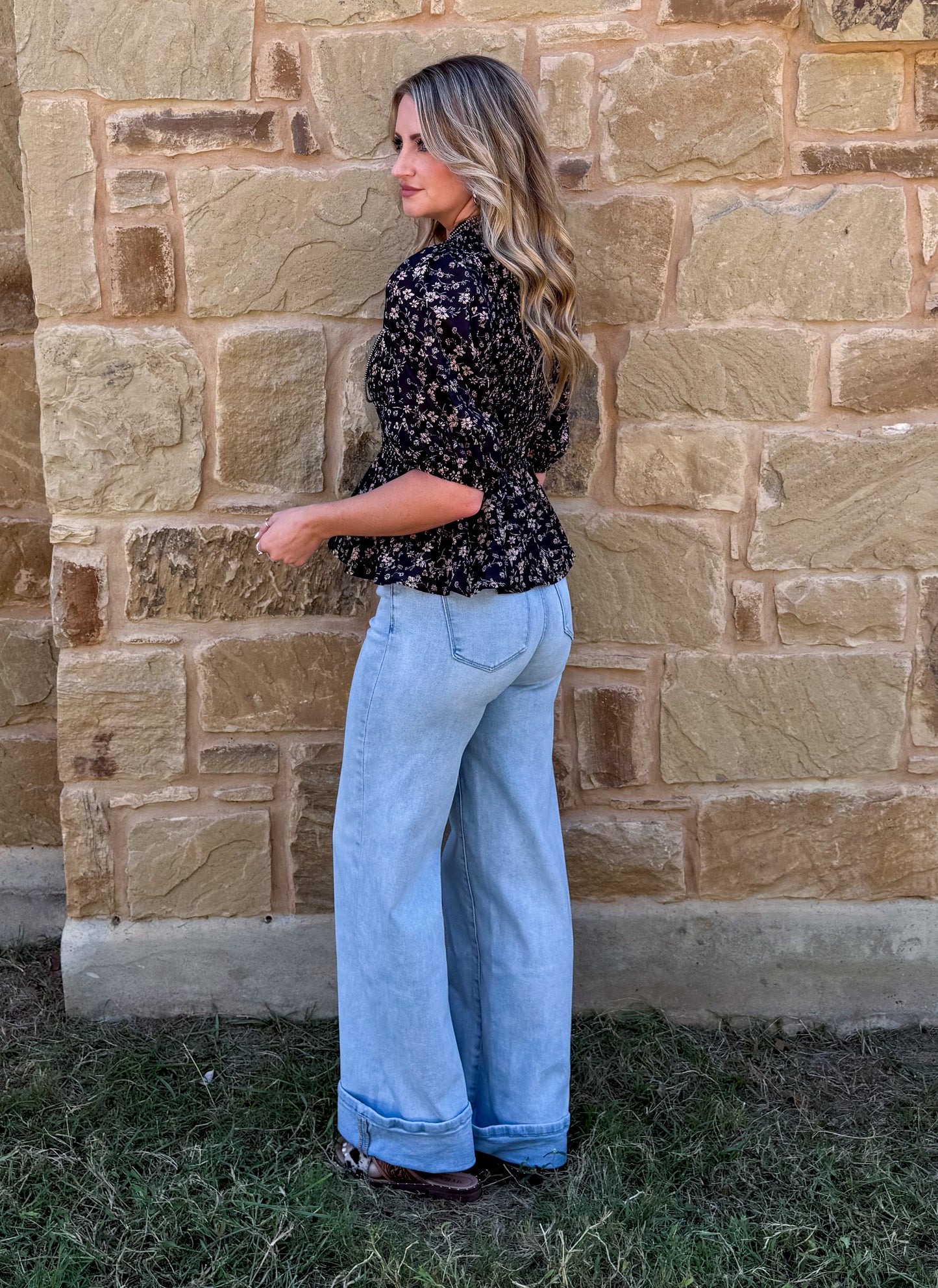 Fancy Midnight Floral Blouse