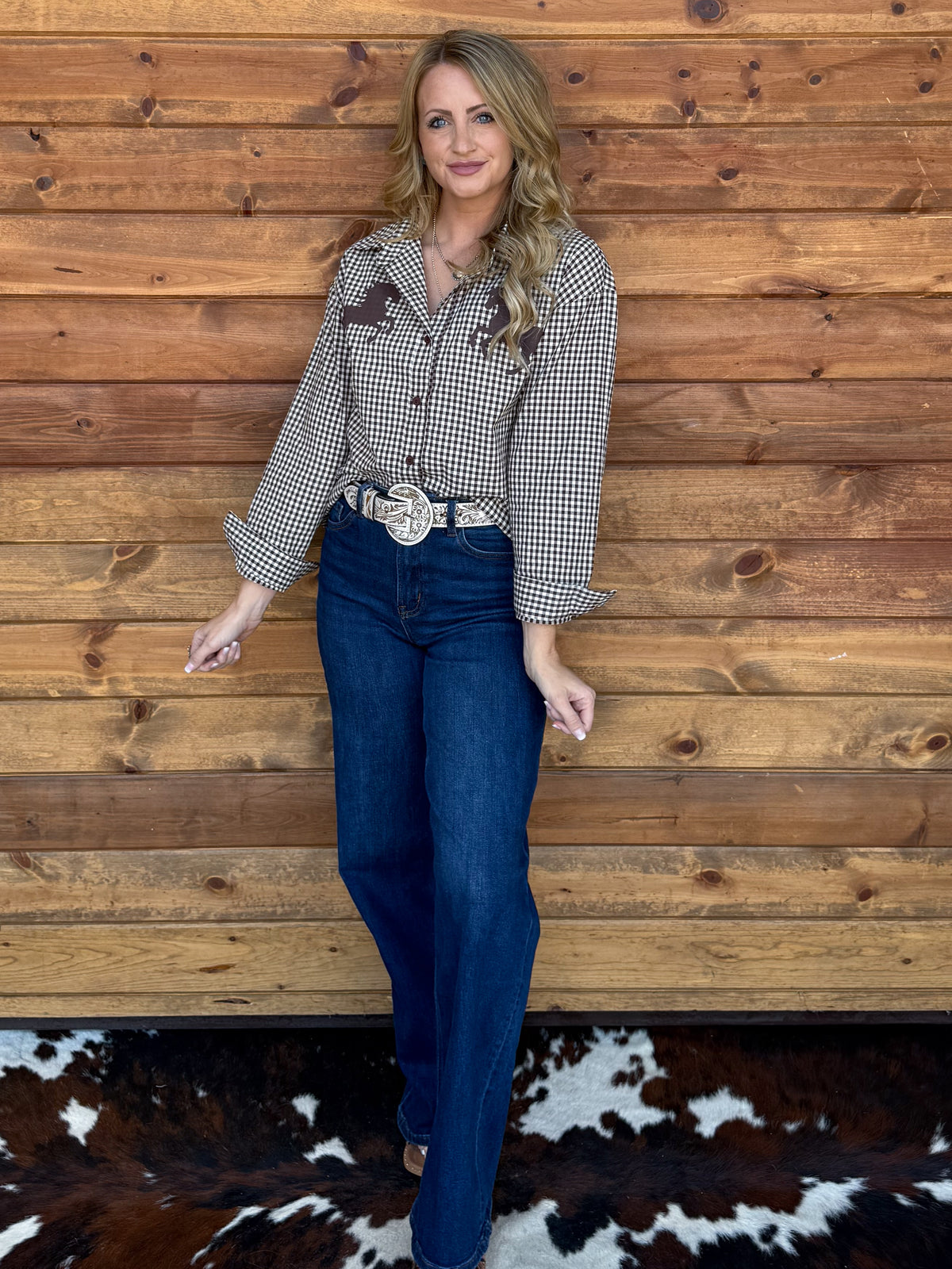 Western Horse Button-Up