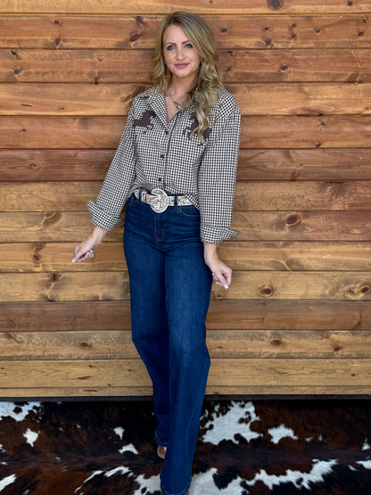 Western Horse Button-Up