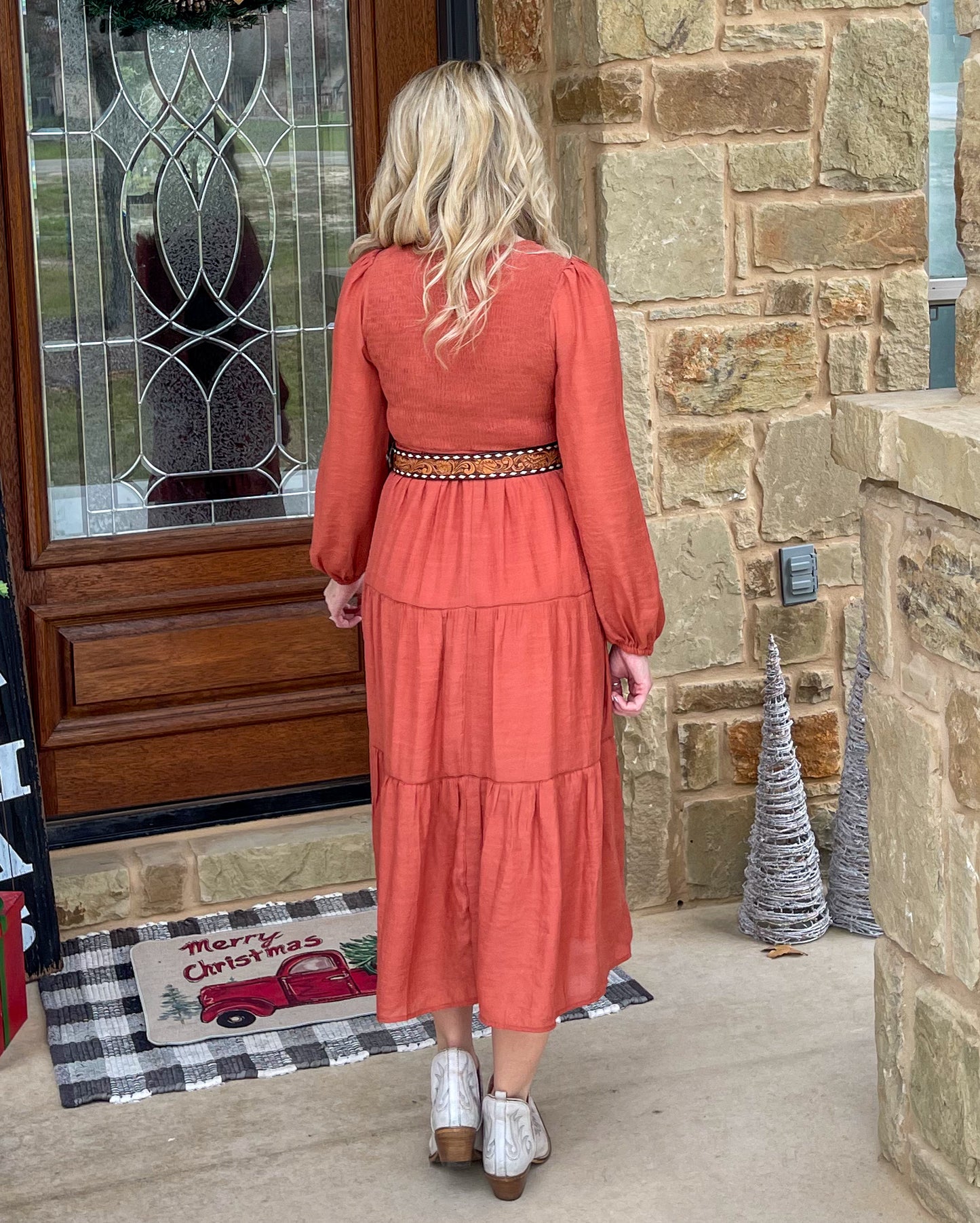 Lily Dress in Rust