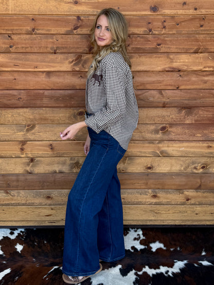 Western Horse Button-Up