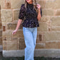 Fancy Midnight Floral Blouse