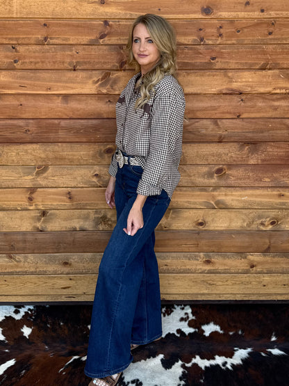 Western Horse Button-Up