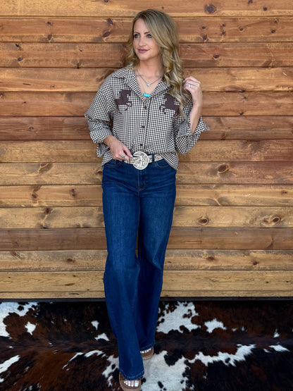 Western Horse Button-Up
