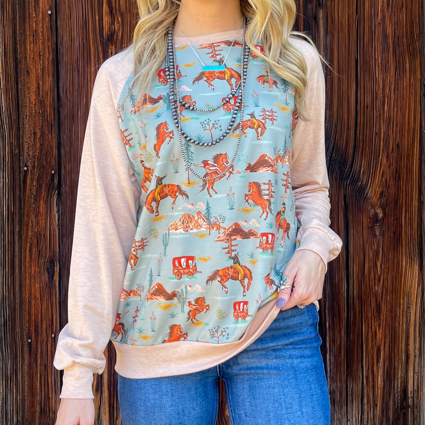 Retro Western Long Sleeve/Sweatshirt