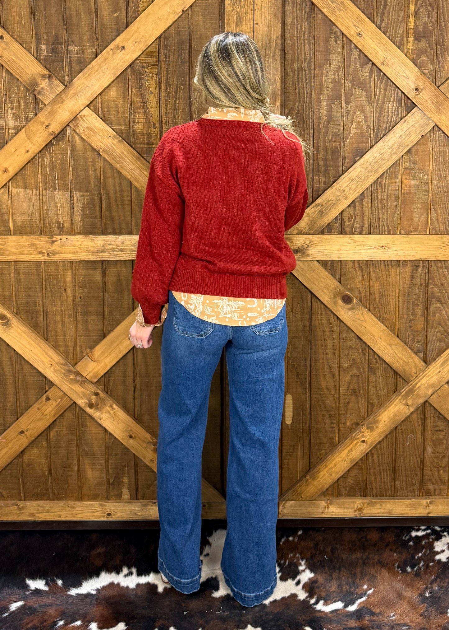 Red Rodeo Sweater