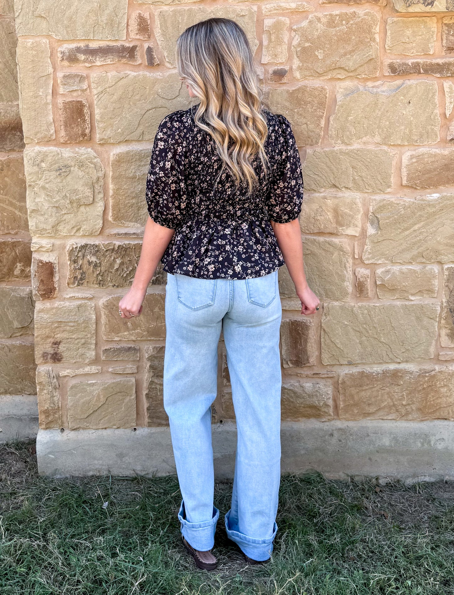 Fancy Midnight Floral Blouse