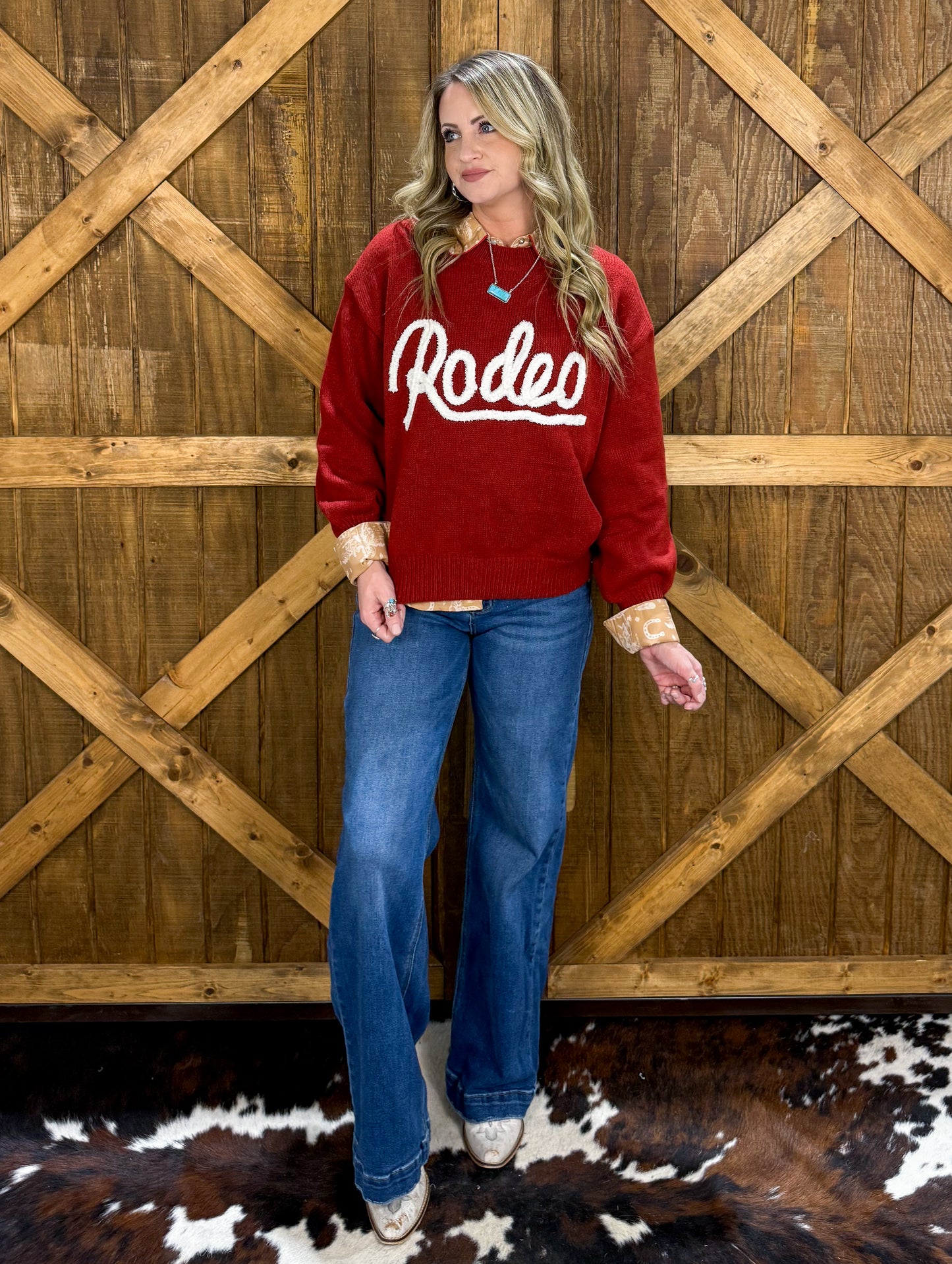 Red Rodeo Sweater