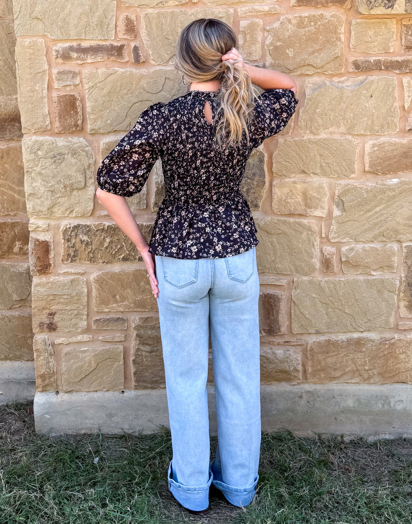 Fancy Midnight Floral Blouse