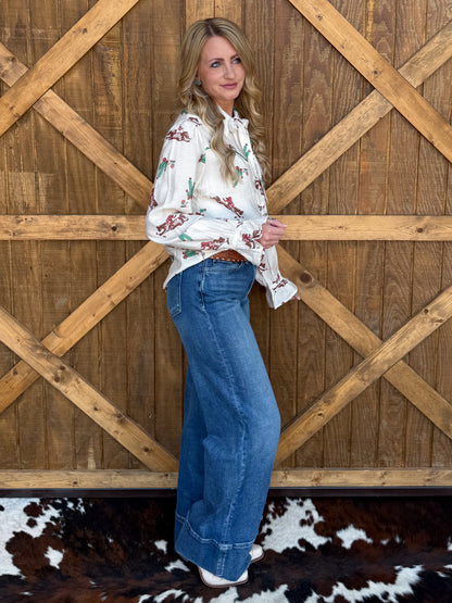 Cactus Buckaroo Blouse