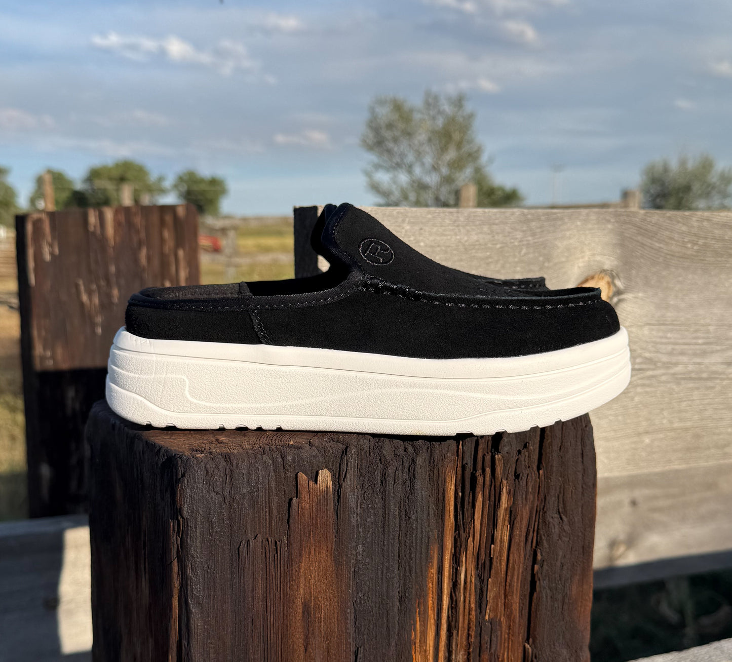 The Cowgirl Mule Slip-Ons *Black