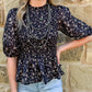 Fancy Midnight Floral Blouse