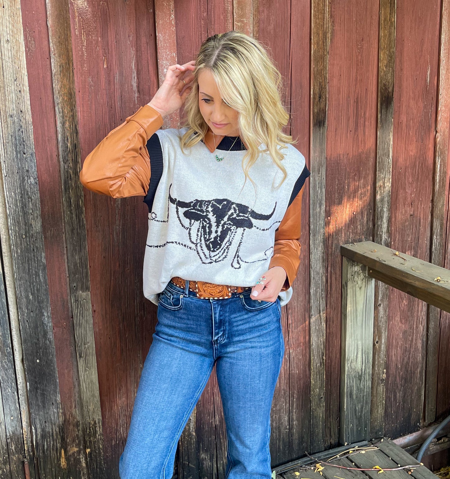 Lasso the Longhorn Sweater Vest