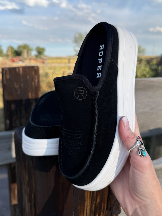 The Cowgirl Mule Slip-Ons *Black
