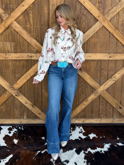 Cactus Buckaroo Blouse
