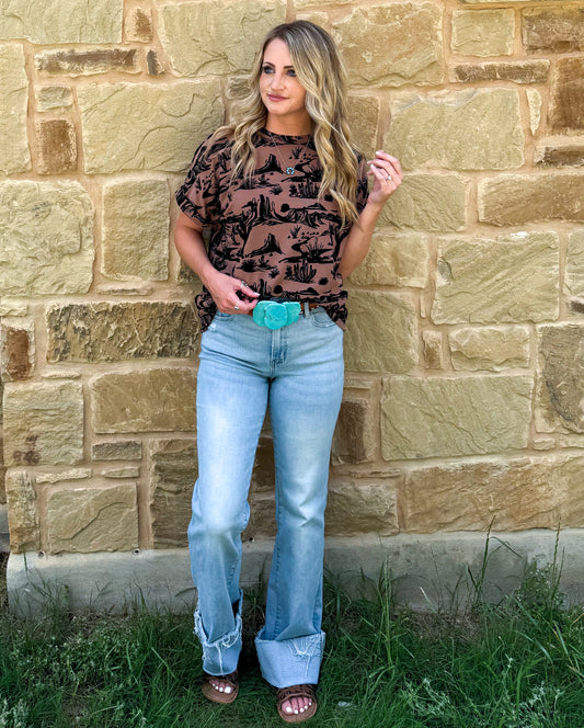 Wild West 3D Velvet Top