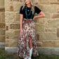 Cowboy Mesh Ruffle Skirt