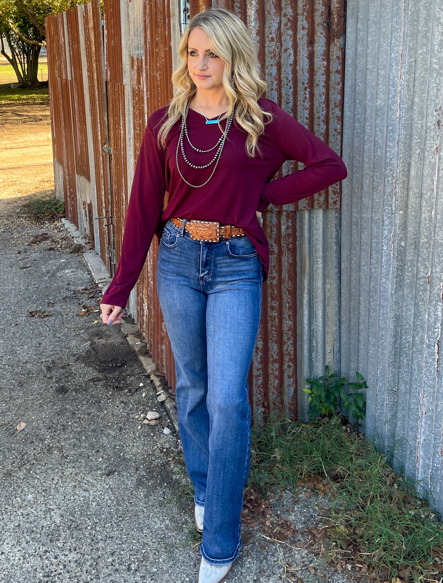 Back to Basics Top *Burgundy