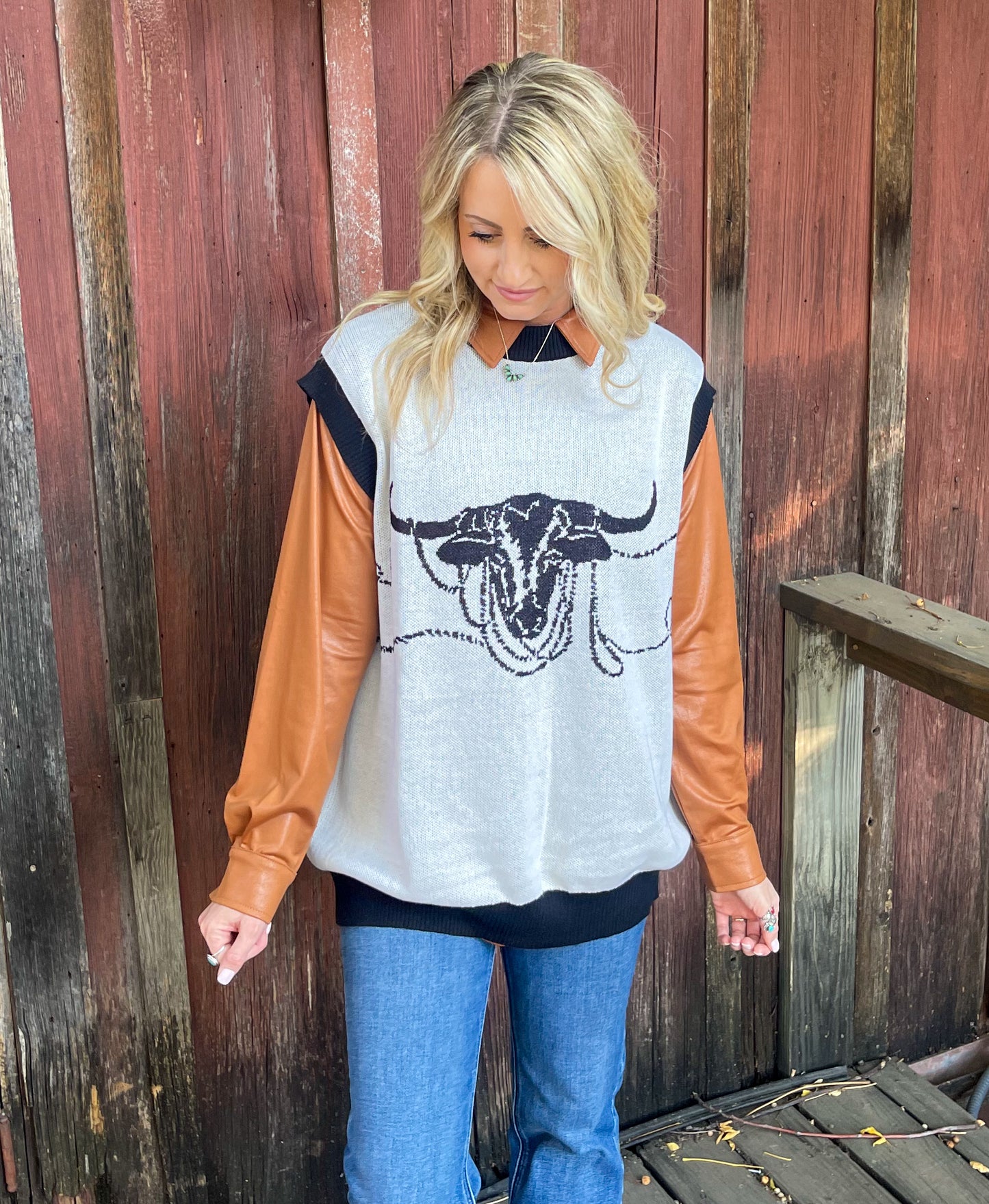 Lasso the Longhorn Sweater Vest