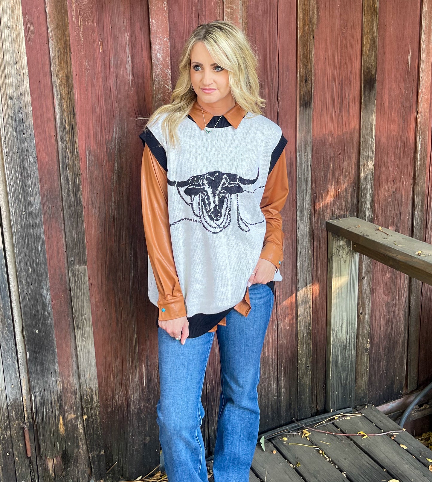 Lasso the Longhorn Sweater Vest